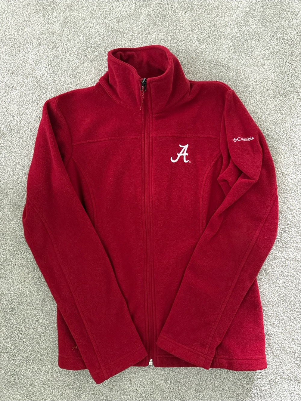 Columbia Red Alabama Script 'A' Full-Zip Fleece Jacket